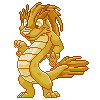 Eastern Dragon Child Gold Animated File