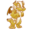 Lizardus Hatchling Gold Animated File